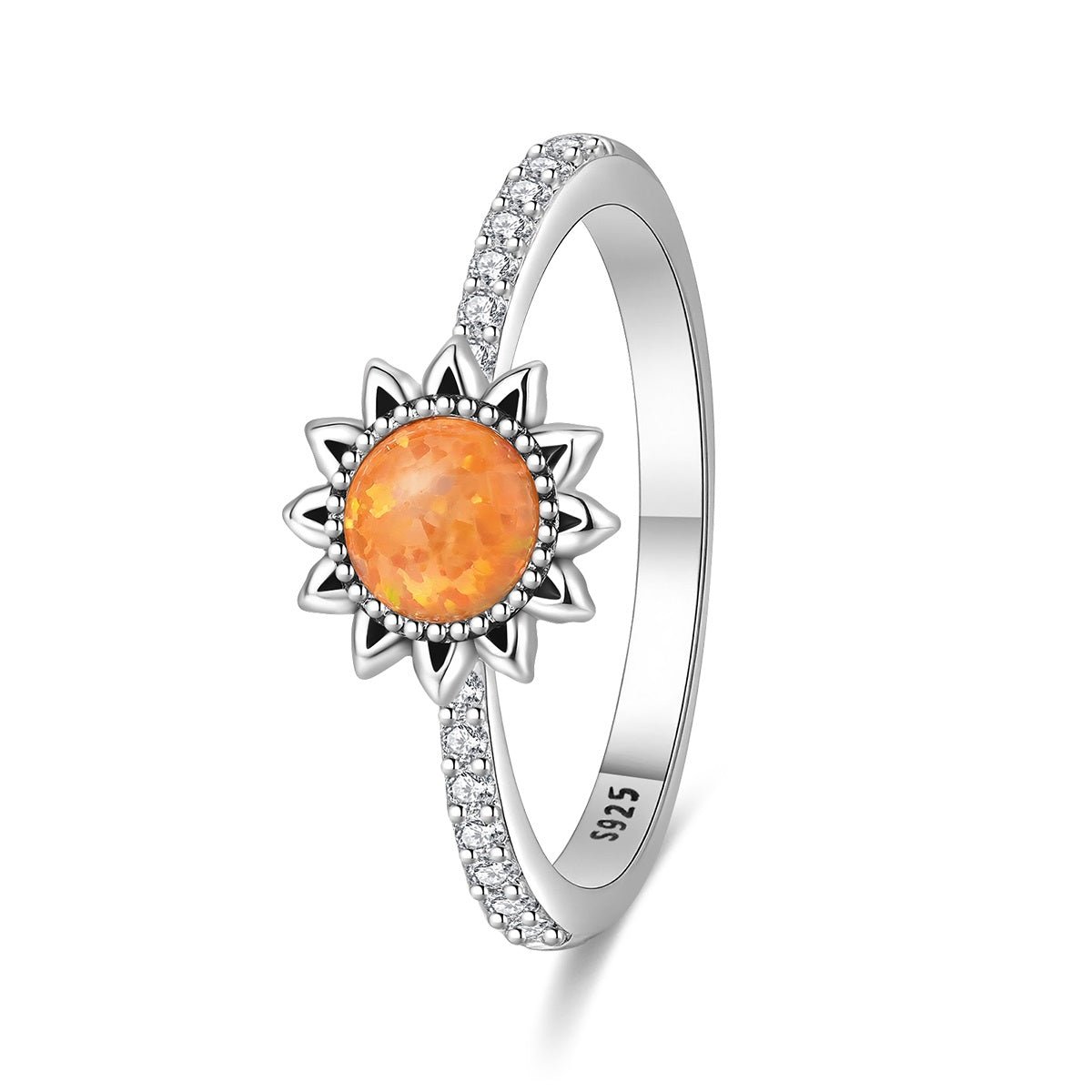Sunflower Orange Opal Radiance Ring