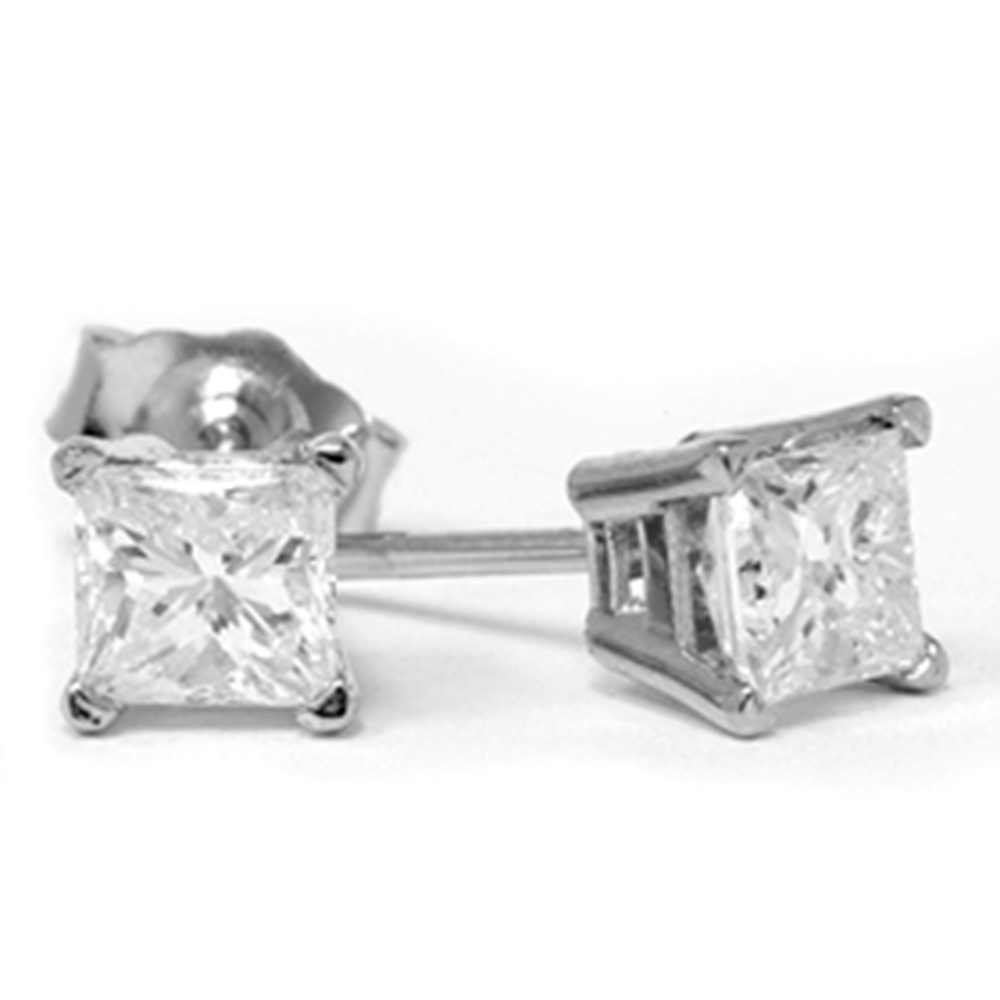 1/2ct Diamond Studs 14K White Gold