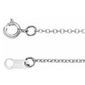 Solid Platinum 1mm Cable Chain 18" 2 grams
