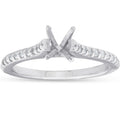 1/4ct Diamond Engagement Ring Setting 14K White Gold Size Selectable