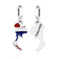 Thailand Map Flag Dangle Charm
