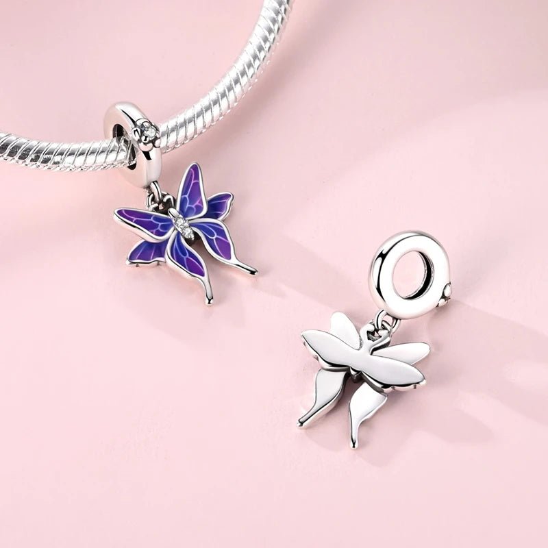 Thermochromic Purple Butterfly Dangle Charm