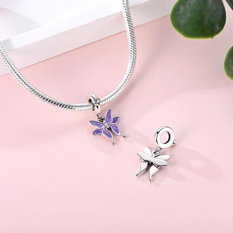 Thermochromic Purple Butterfly Dangle Charm