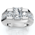 Certified 6 1/2Ct Men's Radiant Cut Diamond Ring 14k Gold Lab Grown FG/VS