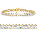 10Ct Oval Cut Diamond Tennis Bracelet 7" 14k Yellow Gold Lab Grown Size: Medium