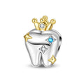 Tooth with Crown Charm