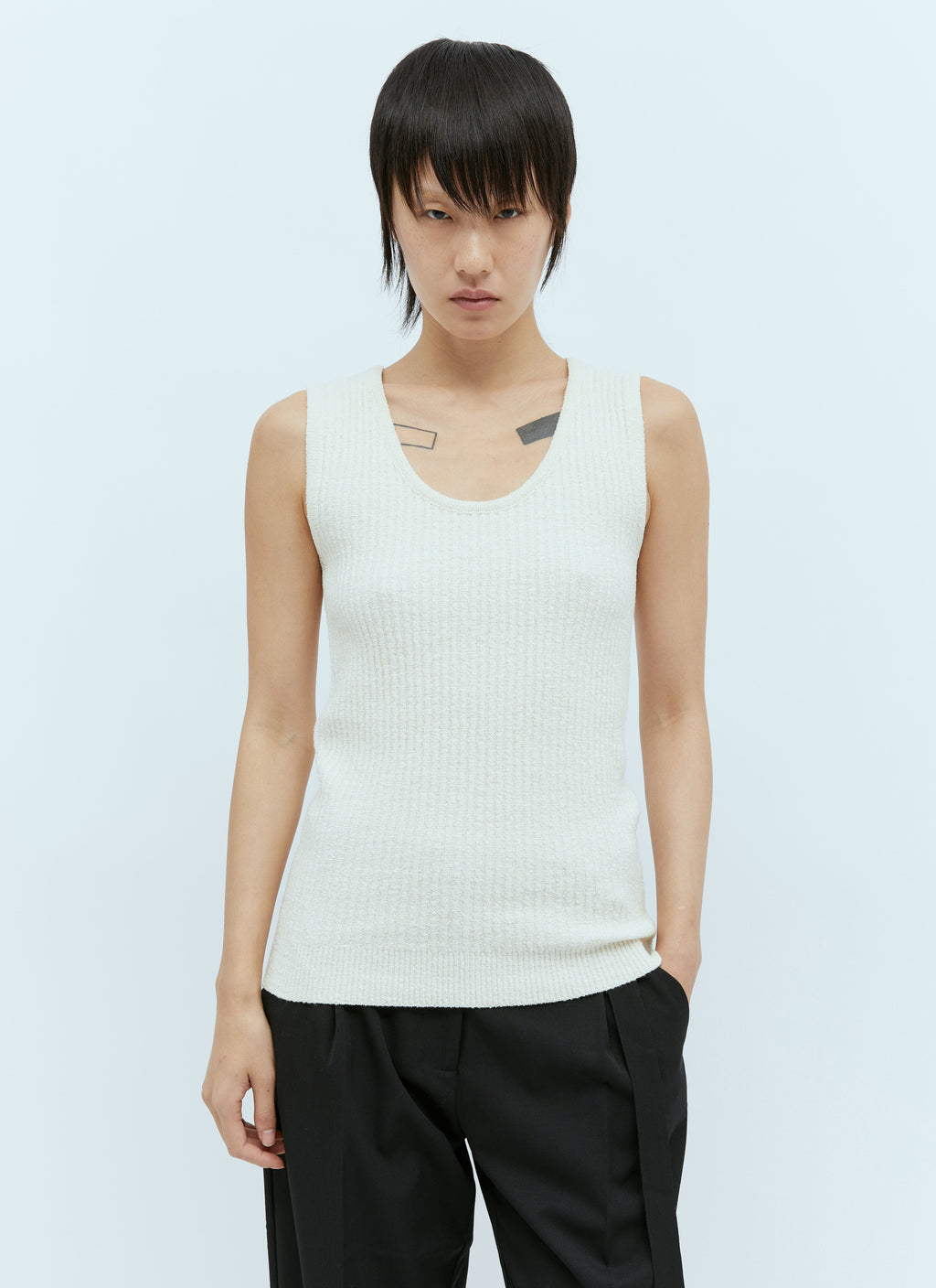 Toteme Women Bouclé Knit Tank Top