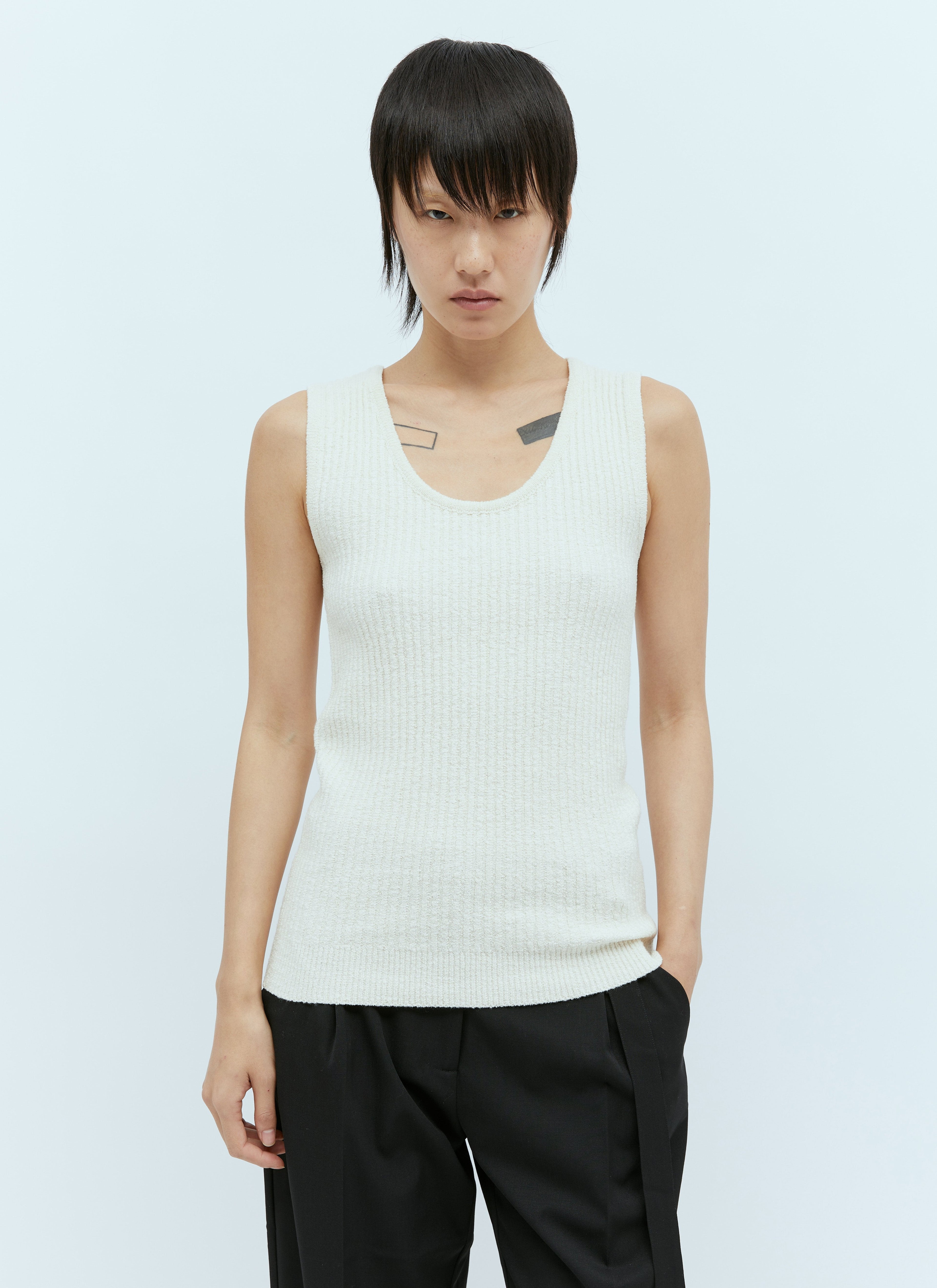 Toteme Women Bouclé Knit Tank Top