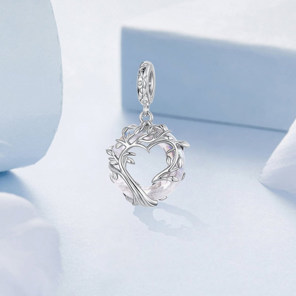 Tree of Life Heart Glow Dangle Charm