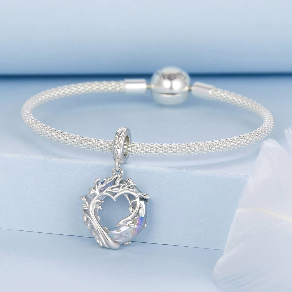 Tree of Life Heart Glow Dangle Charm