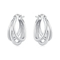 Triple Loop Classic Hoop Earrings