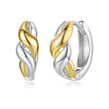 Twisted Dual-Tone Glow Hoop Earrings