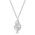 Twisted Flame Pavé Pendant Necklace