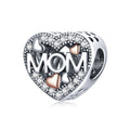 Two-tone Openwork Mom & Heart Charm