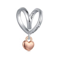 Two-tone Wrapped Heart Charm