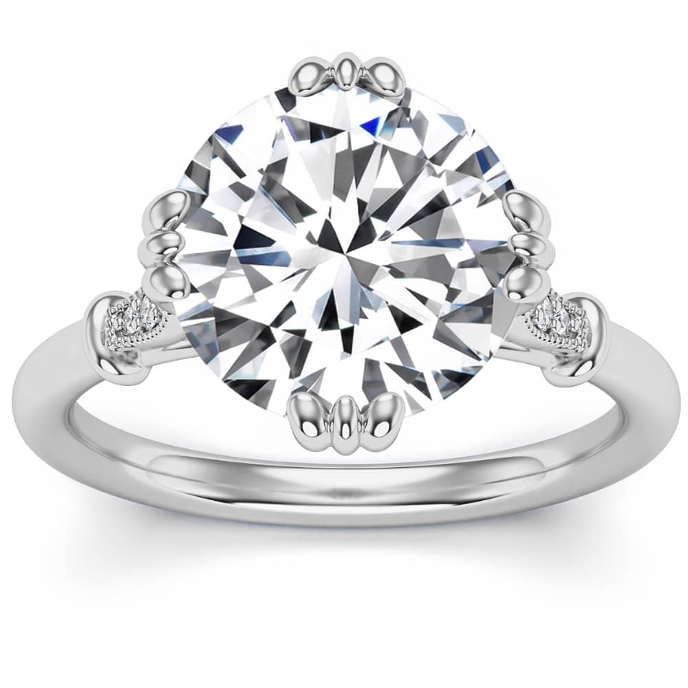 Certified 5.10Ct Round Diamond 14k White Gold Engagement Ring Lab Grown Size: 7