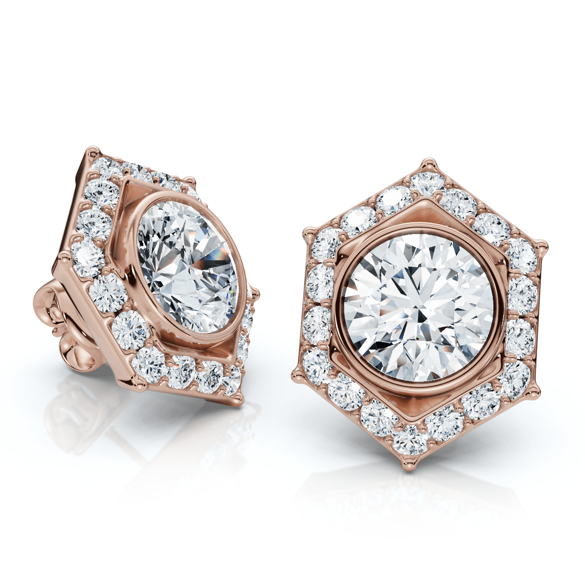 2 1/2Ct Sally Diamond Earrings 14k Gold Lab Grown