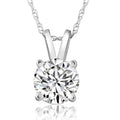 F/VS1 1.01Ct GIA Certified Natural Diamond Pendant 14k White Gold Necklace