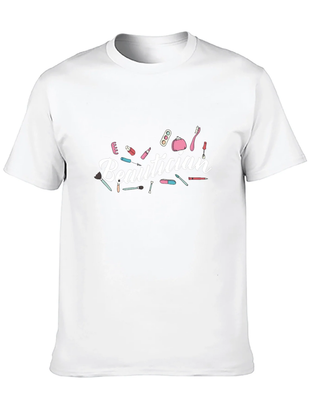 Beautician Graphic Print Black T-Shirt