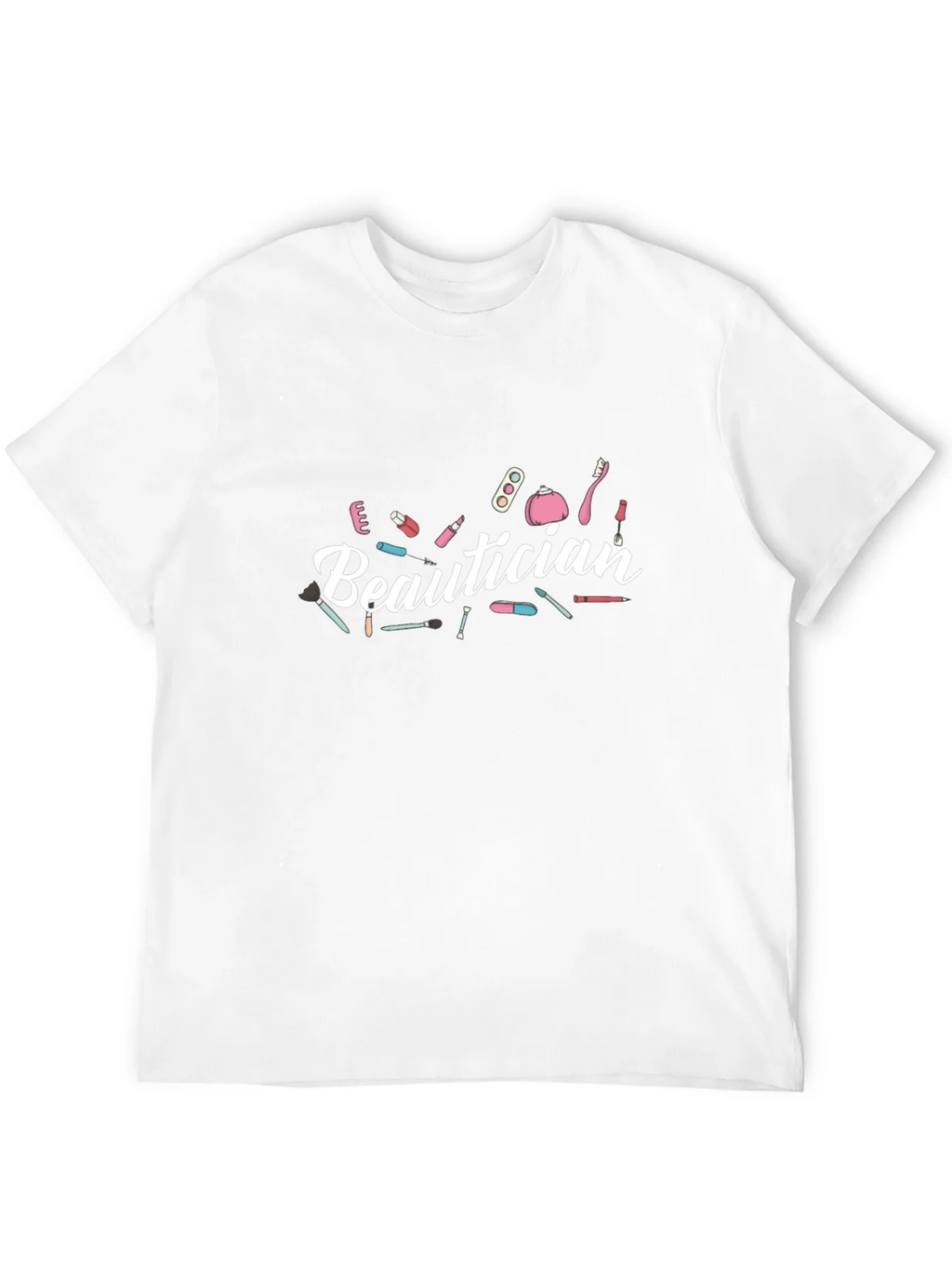 Beautician Graphic Print Black T-Shirt