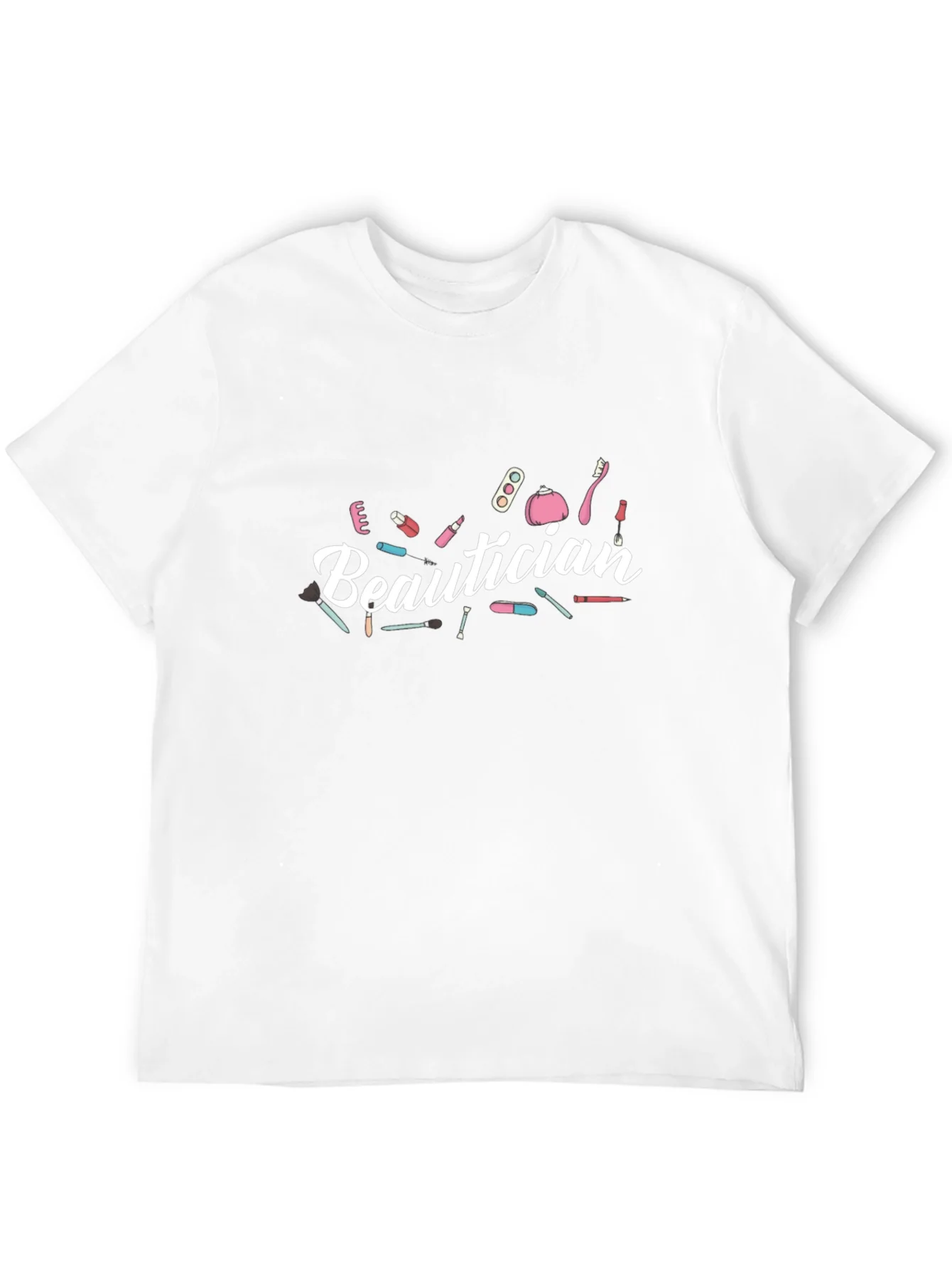 Beautician Graphic Print Black T-Shirt
