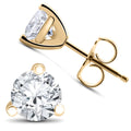 2ct Lab Grown Diamond Martni Studs 14k White Yellow Rose Gold or Platinum