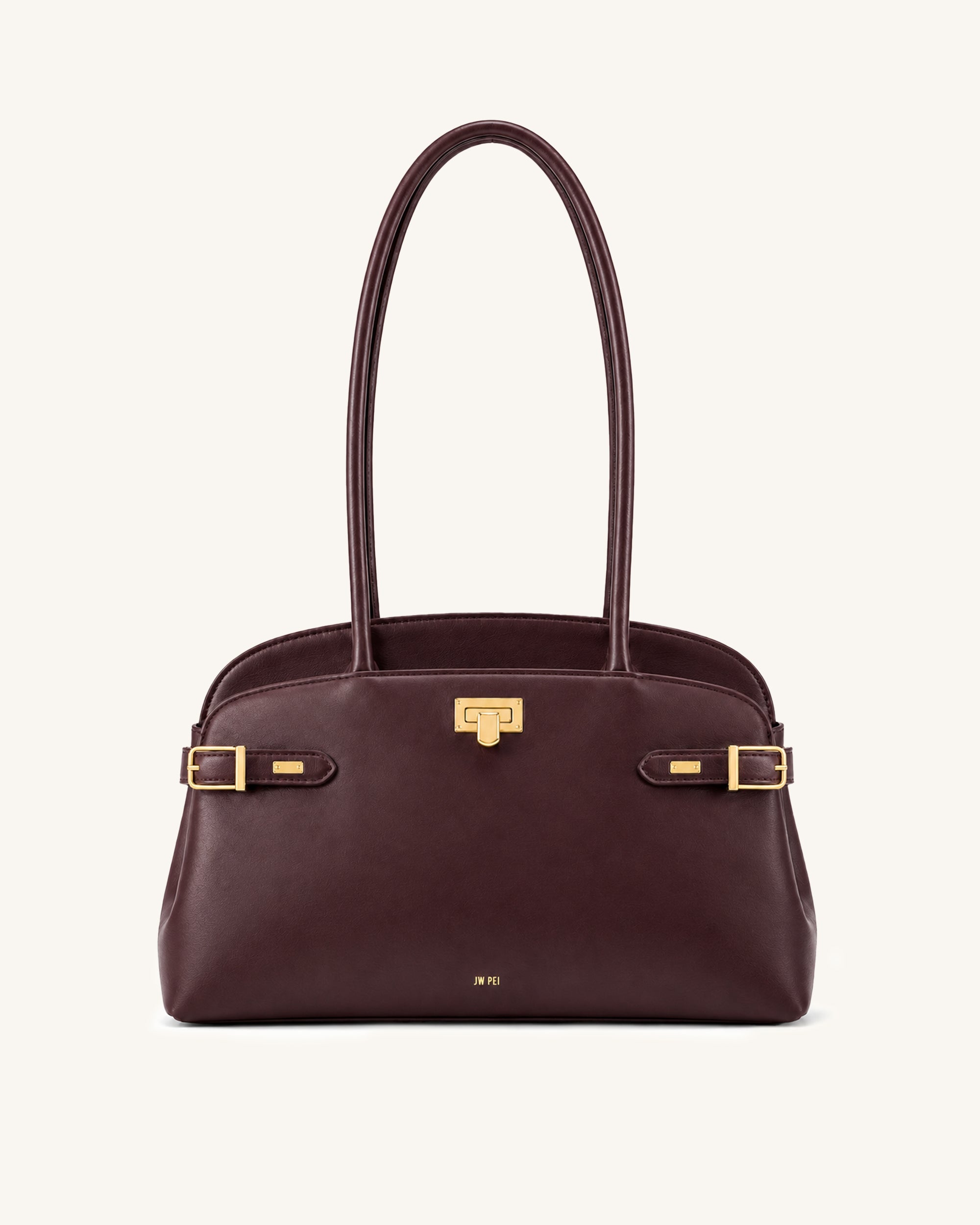 Ziva Slim Long Handle Tote Bag - Burgundy