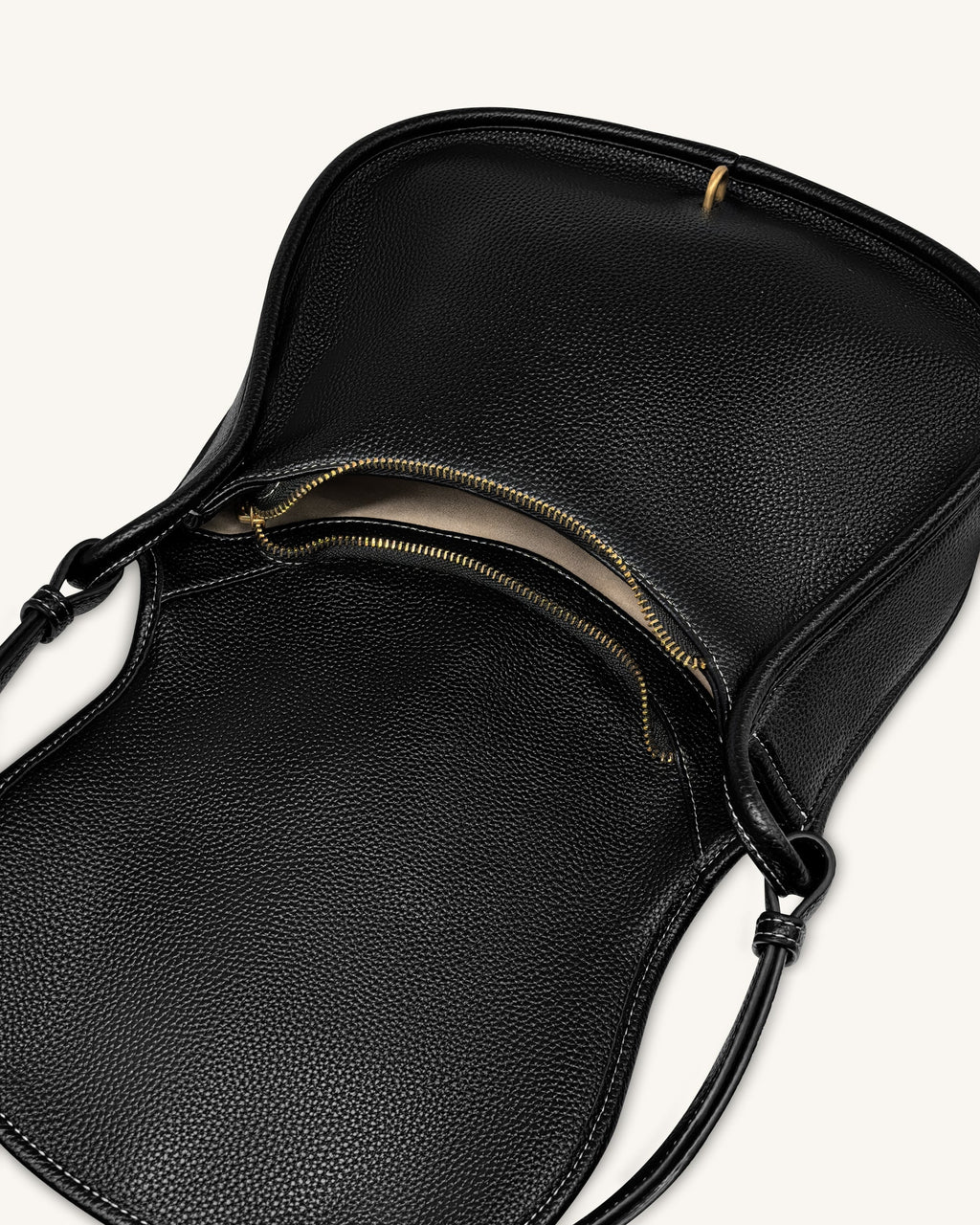 Arla Small Hobo Bag - Black Pebbled