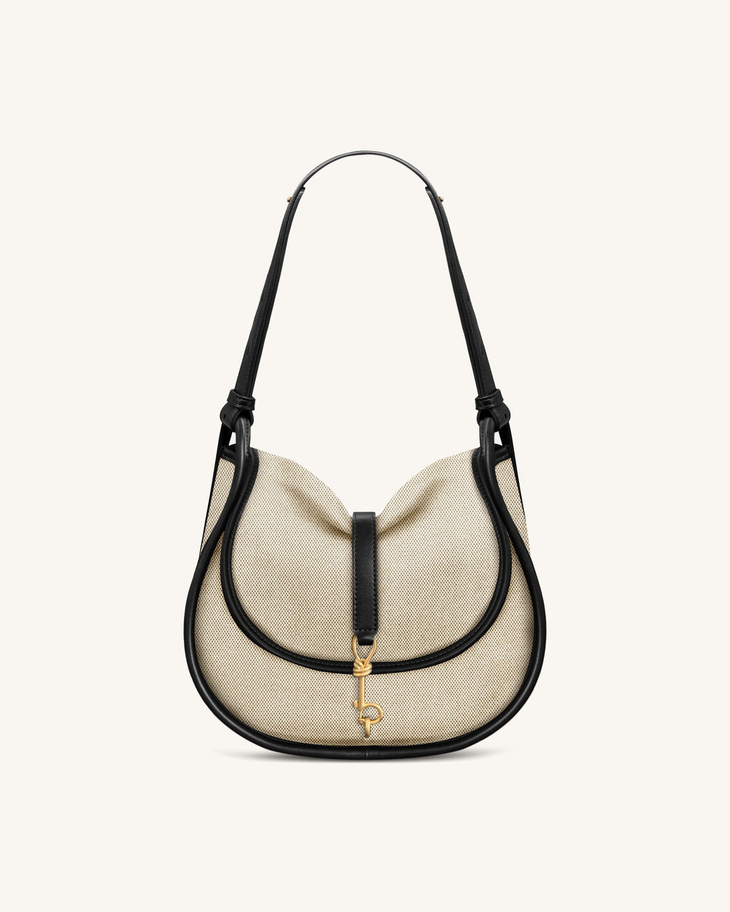 Arla Small Hobo Bag - Black Canvas