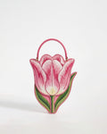 Tulip Shaped Top Handle Bag - Pink