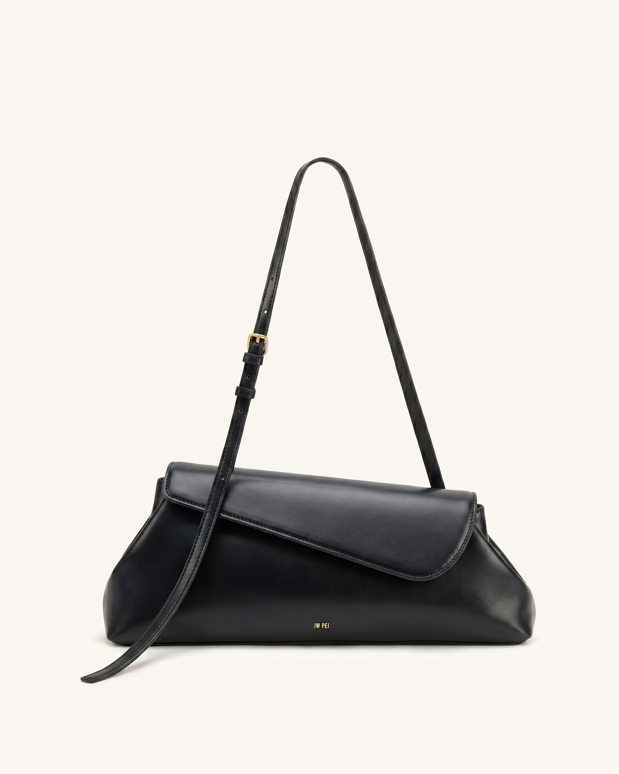 Addisyn Long Strap Shoulder Bag - Black