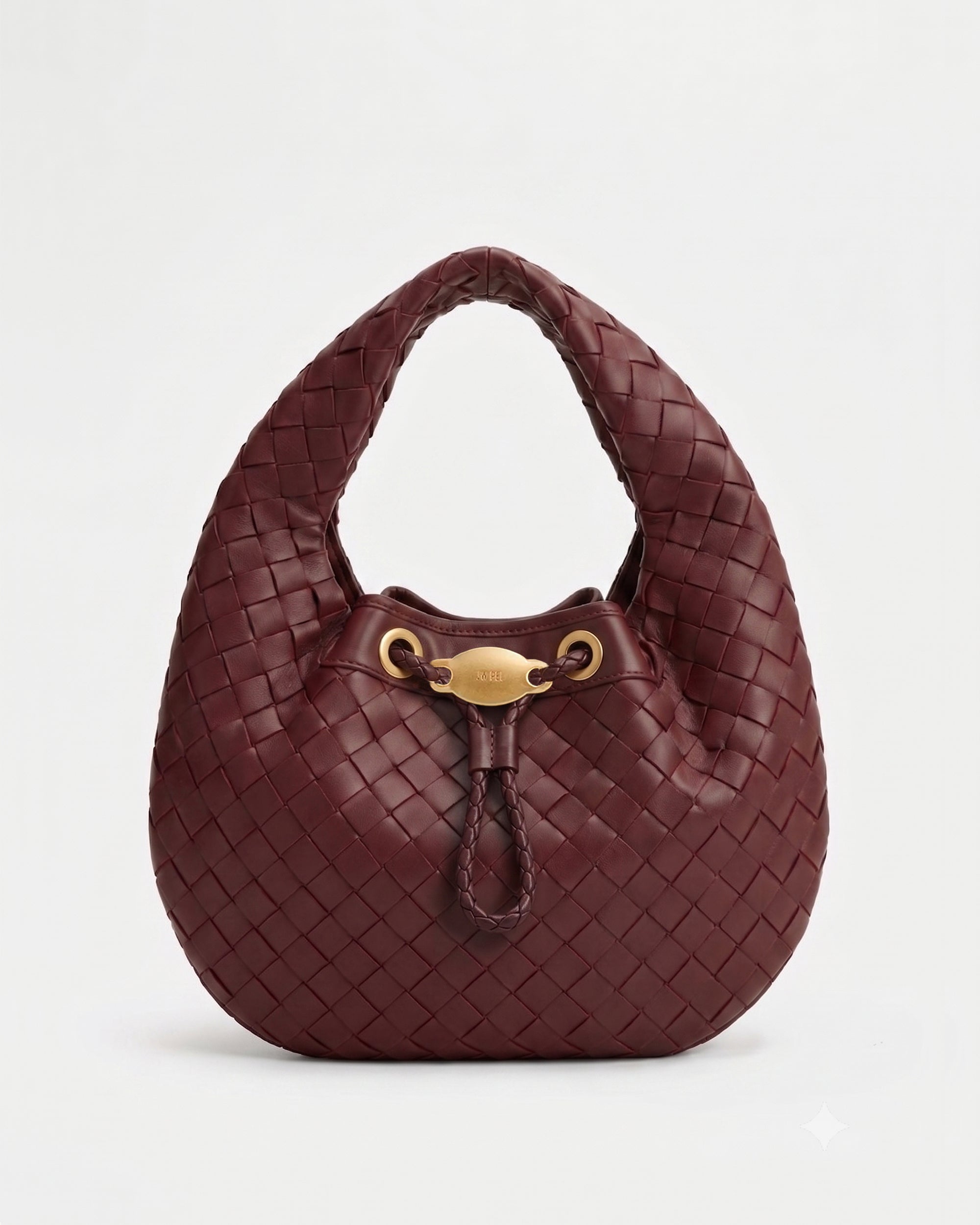 Yara Braided Shoulder Bag - Burgundy