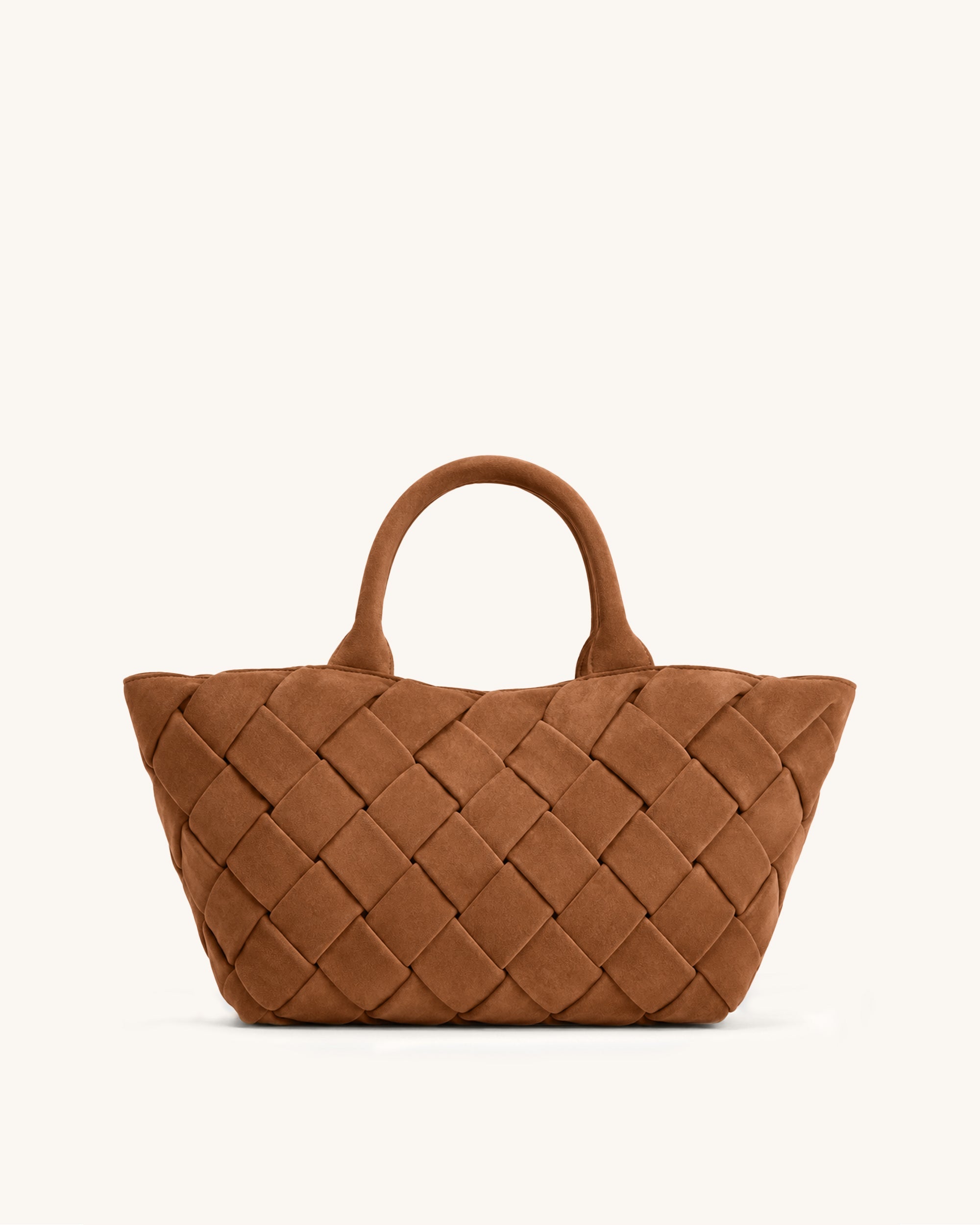 Orla Faux Suede Tote Bag - Caramel Brown