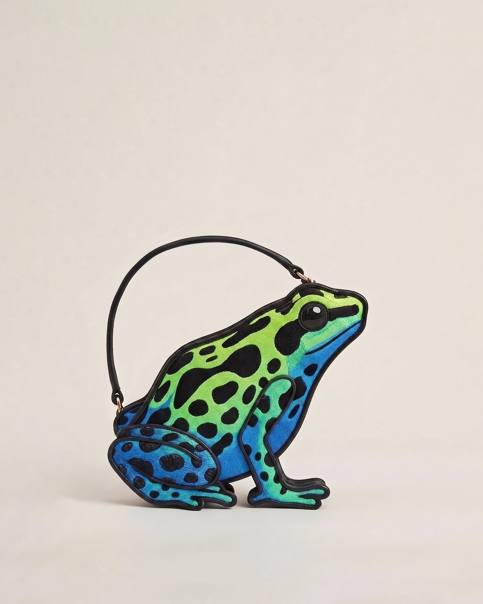 Tree Frog Top Handle Bag - Green & Blue