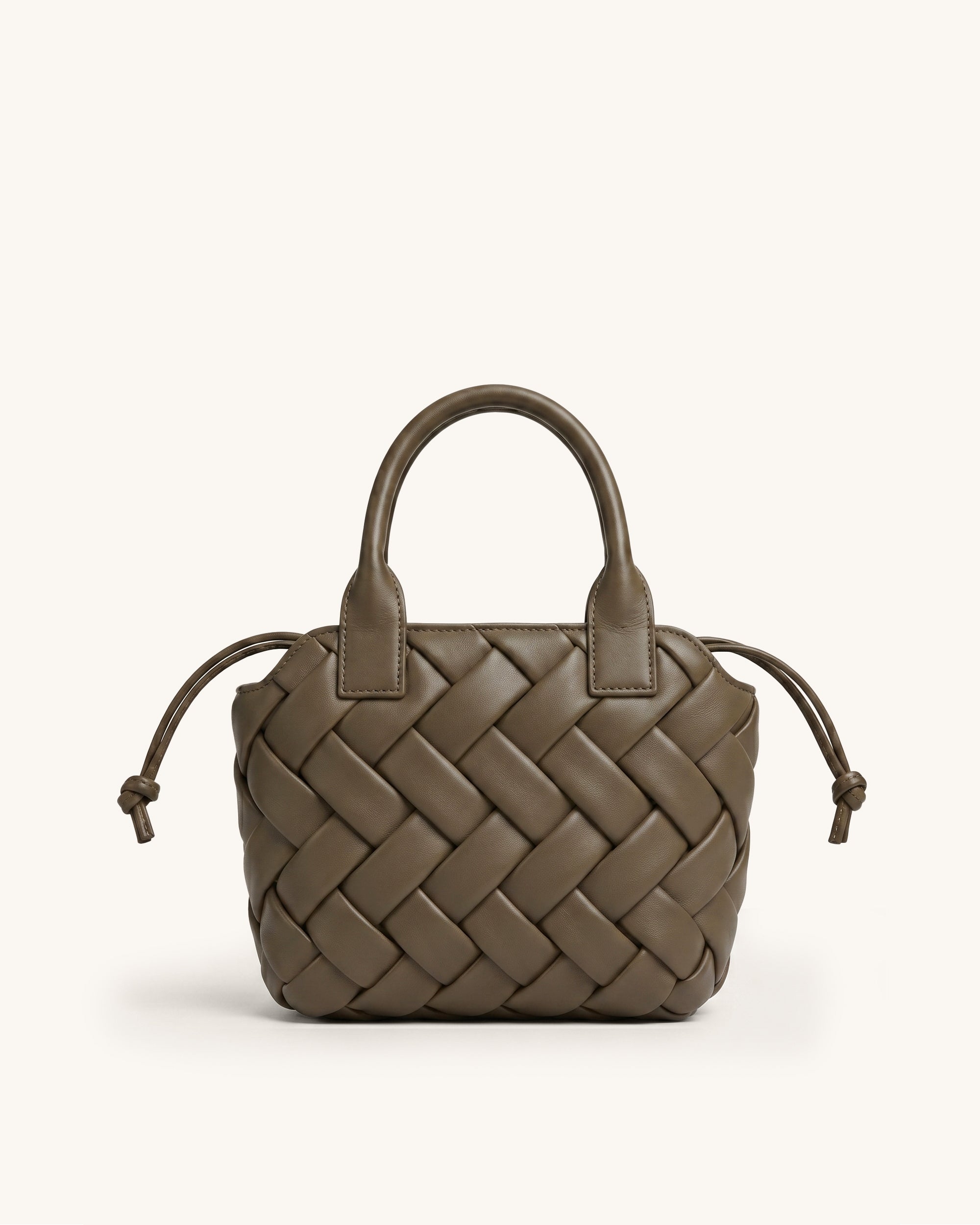 Orla Woven Mini Tote Bag - Olive