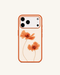 Orange Floral Print Phone Case – Orange