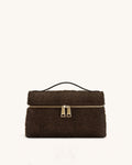 Thea Faux Fur Top Handle Bag - Mocha Brown