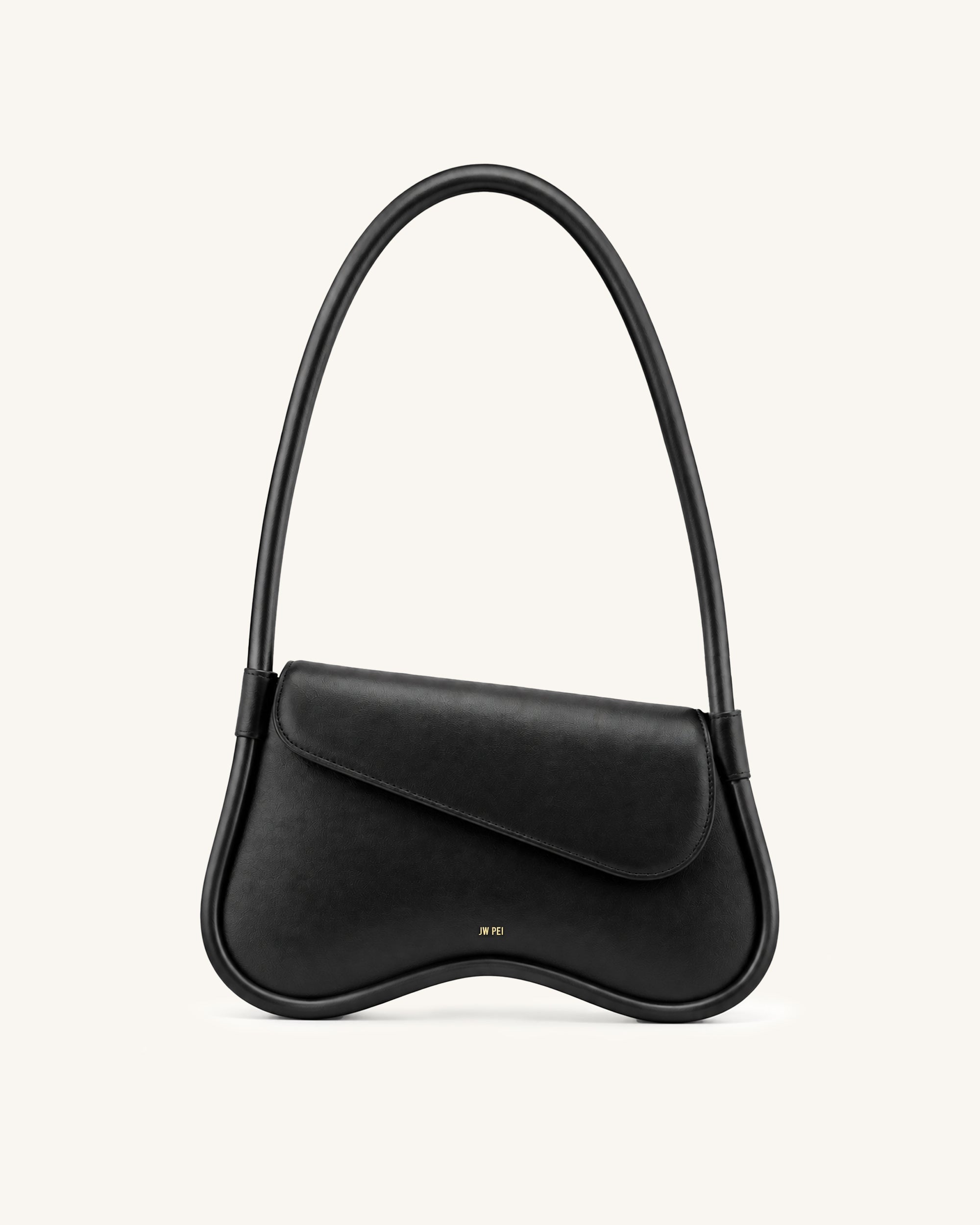 Addisyn Wave Shoulder Bag - Black