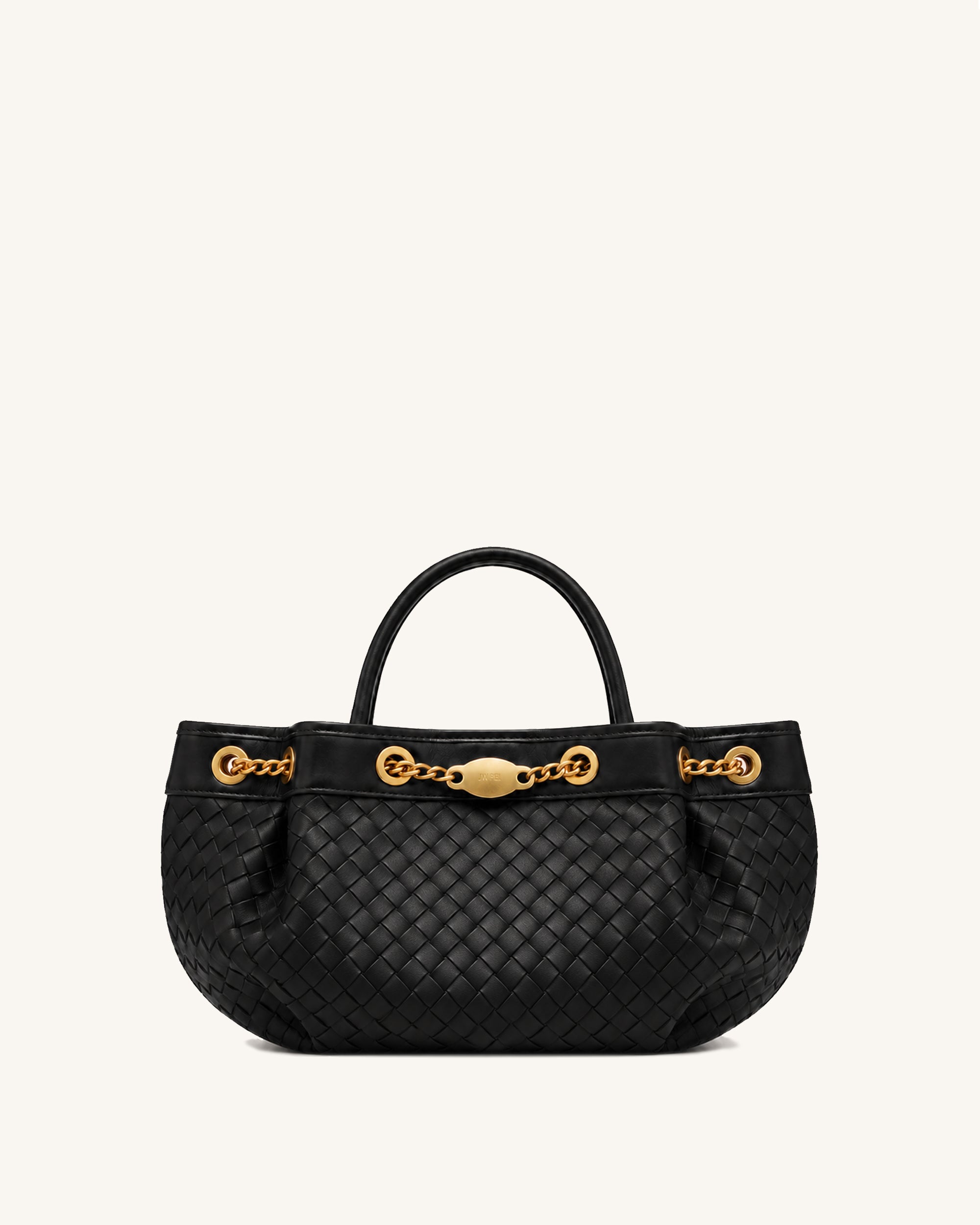 Yara Woven Tote Bag - Black