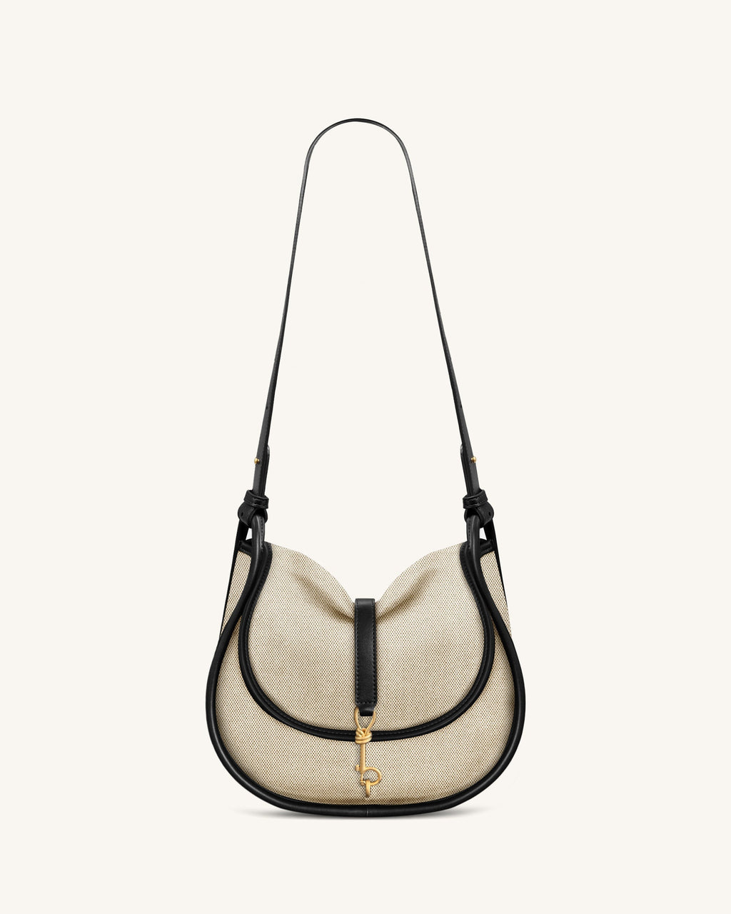 Arla Small Hobo Bag - Black Canvas