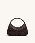 Orla Woven Hobo Shoulder Bag - Dark Brown