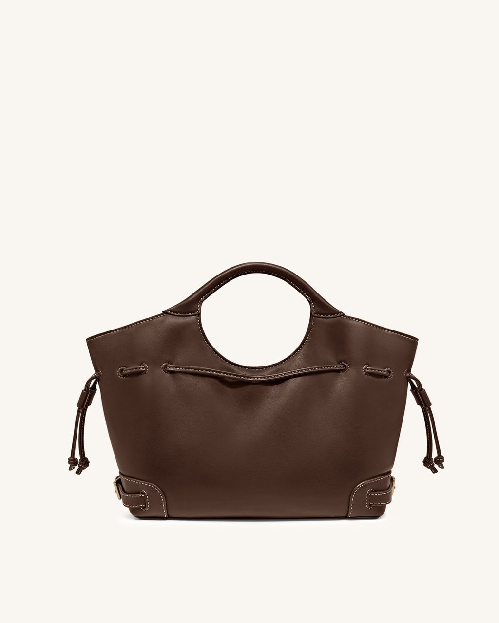 Virelle Drawstring Tote Bag - Brown