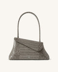 Addisyn Croc Shoulder Bag - Grey
