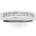 1ct Princess Cut Diamond Wedding Mens 14K White Gold Ring Size Selectable