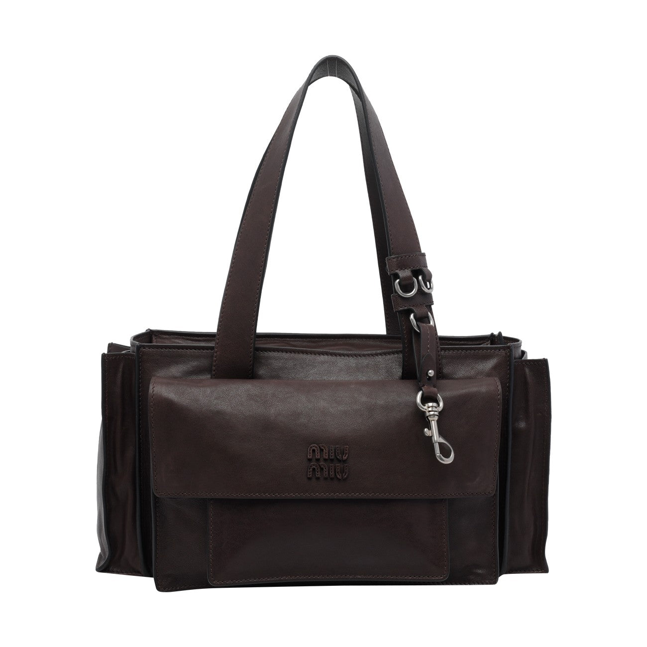 Miu Miu Women Utilitaire Shopping Bag With Miu Miu Logo