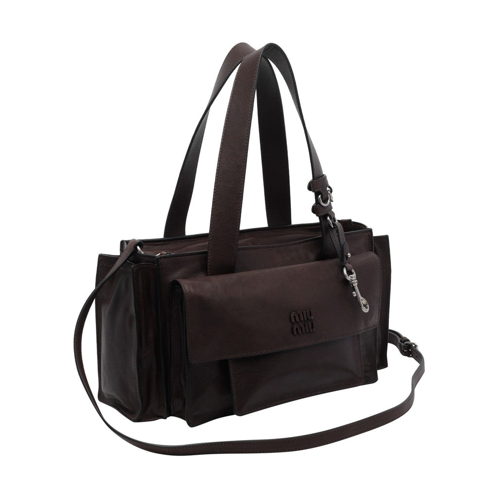 Miu Miu Women Utilitaire Shopping Bag With Miu Miu Logo
