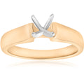 14K Yellow Gold Cathedral Semi Mount Engagement Ring Setting Size Selectable