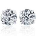 .85Ct Round Brilliant Cut Natural Quality VS2-SI1 Diamond Stud Earrings in 14K Gold Basket Setting