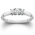 1/4ct White Gold Three Stone Diamond Engagement Ring Size Selectable