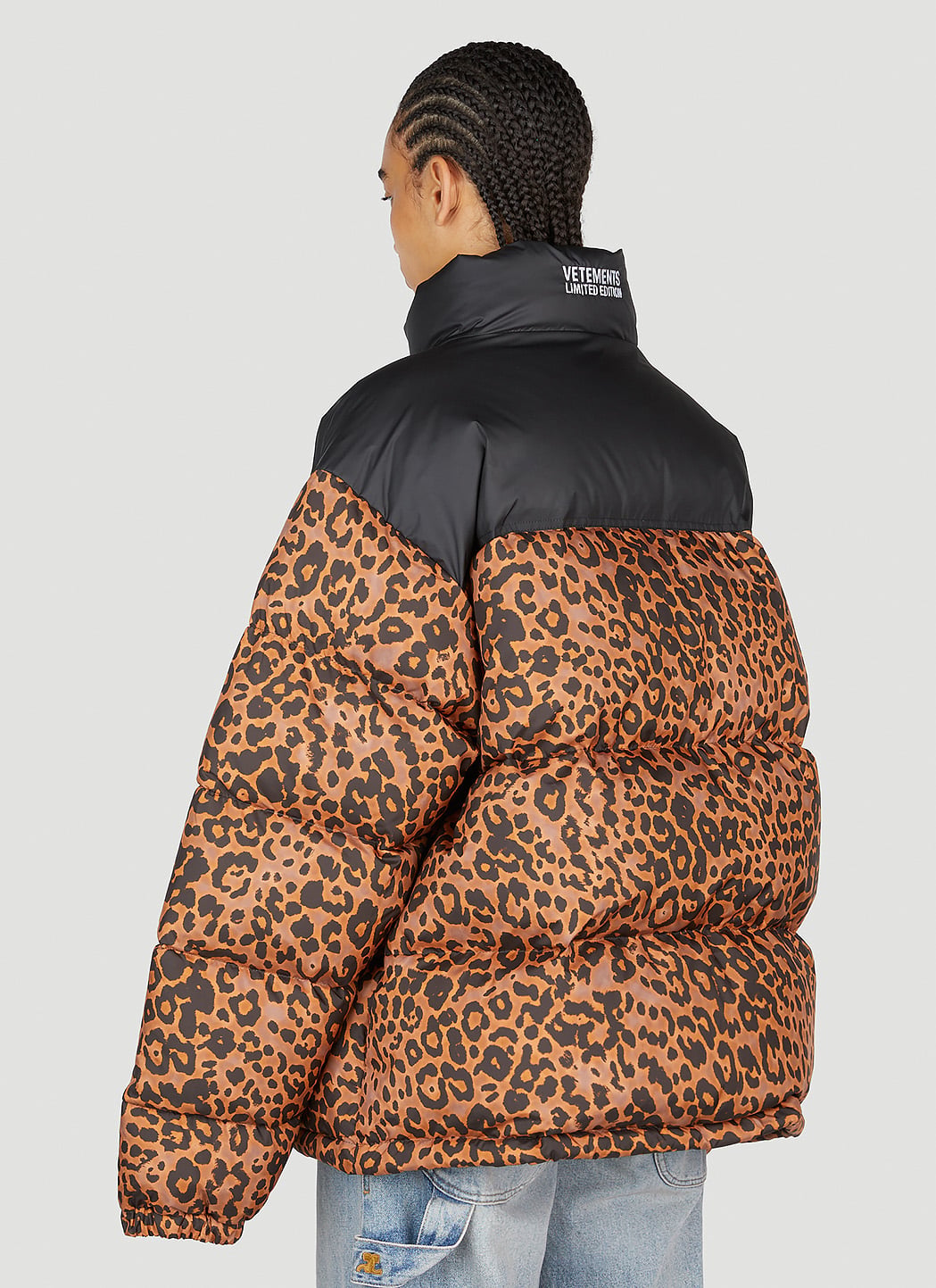 Vetements Women Leopard Print Puffer Jacket